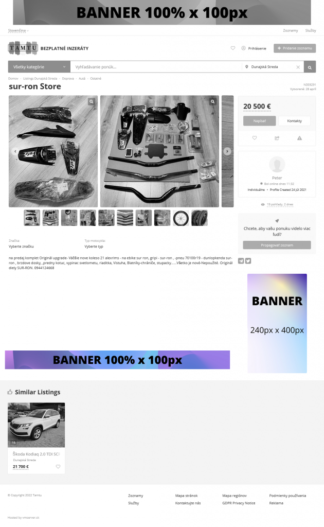 ad view page banners